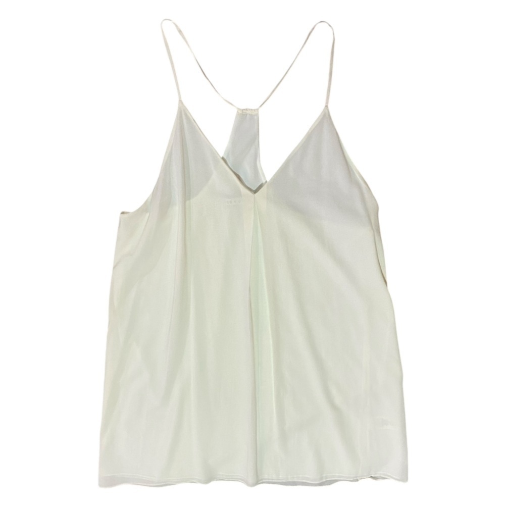 Alice + Olivia Fierra Y Back Tank Dress in Optic White Sz M Silk